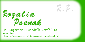 rozalia psenak business card